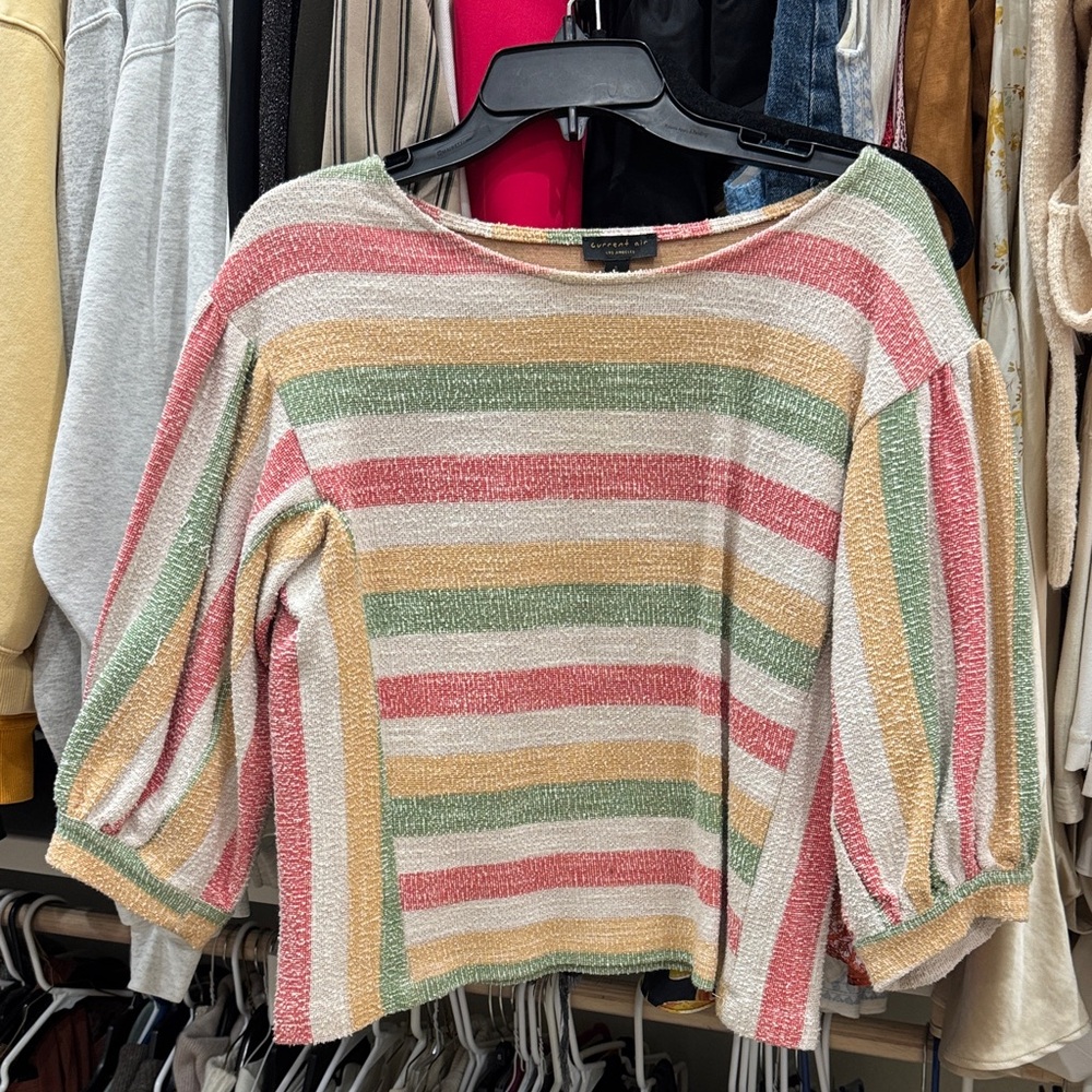 Anthropologie Striped Multicolor Sweater Top